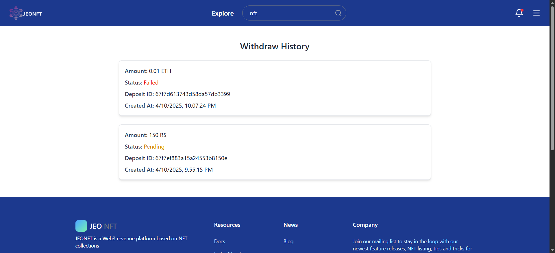 JEONFT user platform image 12